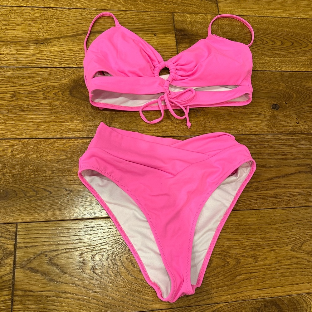 VS Pink Vibrant Pink Bikini Set